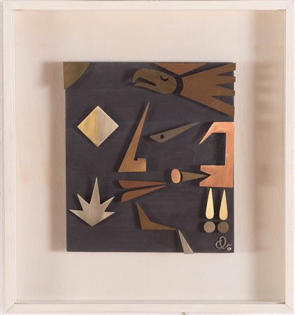 Jorge Chato Castillo (XX sec.), “Profilo di Guerriero”, Anni ‘50. Bronzo,...