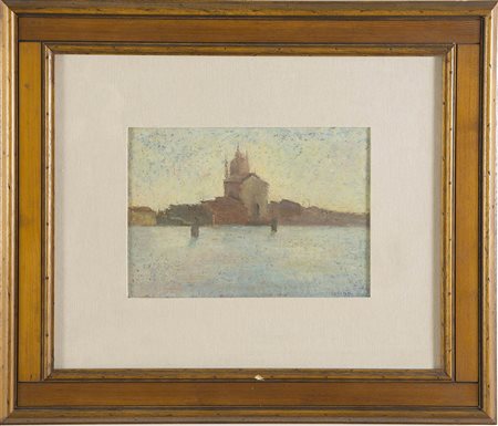 Norma Mascellani (Bologna 1909 - 2009), “Venezia”. Olio su cartone telato,...