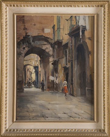 Michele De Simone (Barletta 1893 - Milano 1955), “Via delle Anticaglie -...