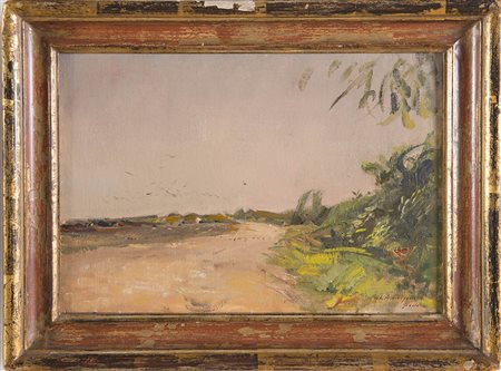 Pietro Annigoni (Milano 1910 - Firenze 1988), “Paesaggio”, 1979. Olio su tela...