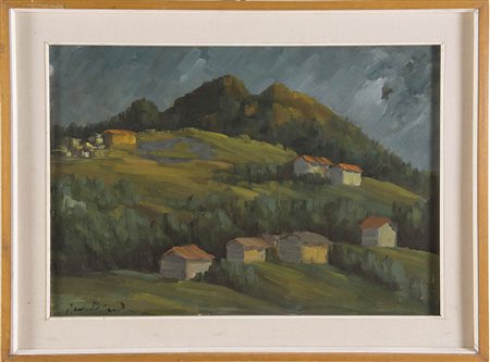 Guido Antonio Mantovani (Torino 1906 - Rainas 1988), “Paesaggio montano”....