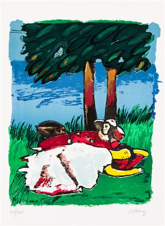 ANTONIO FOMEZ (1937)Dormienti da CourbetSerigrafiacm 70x50Firma e numerazione...