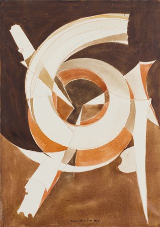 ANONIMOSenza Titolo, 1974Tecnica mista su telacm 70x50Firma indecifrata e...