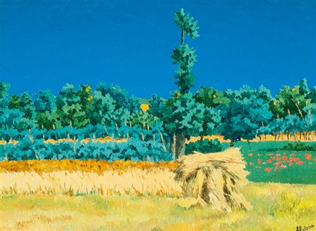 ALVARO CATTANEO (1938)Senza TitoloTecnica mista su telacm 30x40Firma al fronte