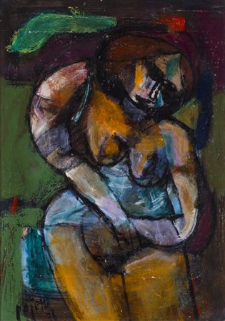 GUIDO PAJETTA (1898-1987)Eva, 1976Acrilico su cartonecm 70x50Firma e...