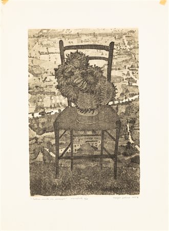 NUNZIO GULINO (1920-2011)Natura morta con paesaggio, 1955AcquaforteLastra cm...