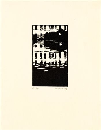 GUIDO MARUSSIG (1885-1972)L'ombraXilografiacm 35,5x27,5Firma e titolo a...