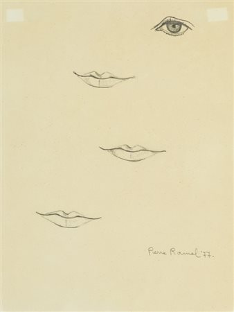 PIERRE RAMEL (1927)Senza Titolo, 1977Matita su cartacm 30x23Firma e datazione...