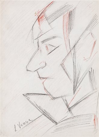 LUCIO VENNA (1897-1974)Senza TitoloPastelli su cartacm 26x18,5Firma al fronte