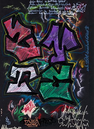 UMBERTO ZIVE (2001)Senza Titolo, 2016Tecnica mista su cartacm 49,5x34,5Firma...