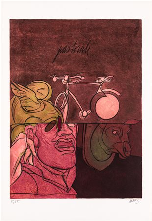 VALERIO ADAMI (1935)Pastorale, 1982Litografiacm 95x66Firma e numerazione...