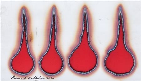 BERNARD AUBERTIN (1934-2015)Fer brûlè, 2010Lamiera bruciatacm 30x49Firma e...