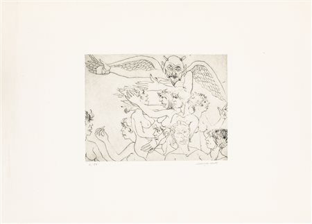 GIUSEPPE MOTTI (1908-1988)Senza TitoloAcquaforteLastra cm 24x31,5 Foglio cm...