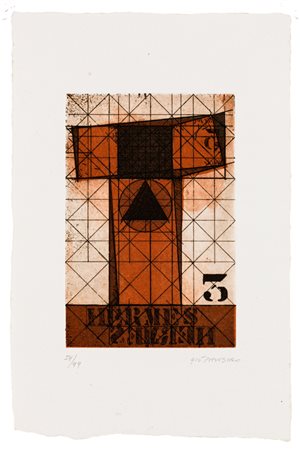 GIÒ POMODORO (1930-2002)HermesAcquaforteLastra cm 15x10Foglio cm...