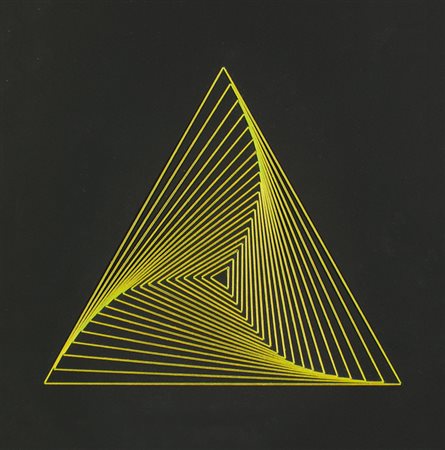 ALBERTO SILVA (1979)PyramidTecnica mista su mdfcm 30x30Firma al...