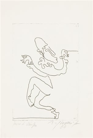 FRANCO ROGNONI (1913-1999)Senza Titolo, 1960IncisioneLastra cm 17x11,5Foglio...