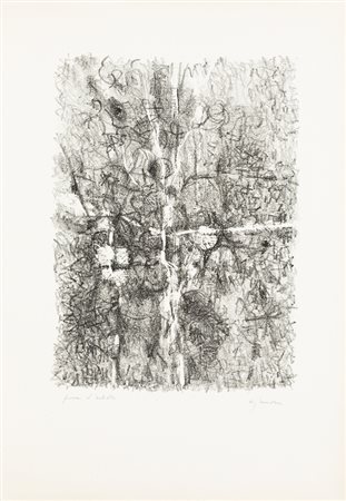 GIUSEPPE AJMONE (1923-2005)Senza Titolo, 1957Litografiacm 48,5x34Firma e...