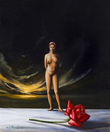 DANILO RICCIARDI (1958)La rosa dei venti, 2002Olio su telacm 60x50Firma al...