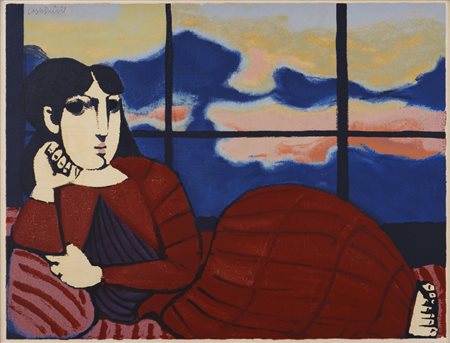 DOMENICO CANTATORE (1906-1998)OdaliscaMultiplo serigrafato su lastra ricavato...