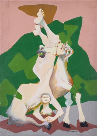 ERNESTO TAVERNARI (1911-2007)Arguzie, 1983Acrilici su telacm 70x50Firma al...