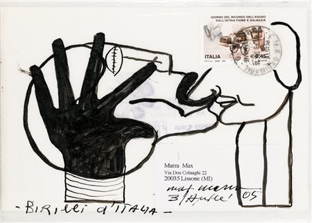 MAX MARRA (1950)Birilli d'Italia, 2005Tecnica mista e applicazioni su cartacm...