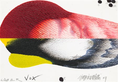 GIORGIO VICENTINI (1951)Gaber vox, 2004Tecnica mista su cartacm 10,5x15Firma,...