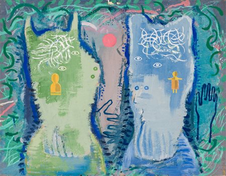 SERGEY DRONOV (1957)Senza Titolo, 2000Olio su telacm 40x50x2Firma, datazione...