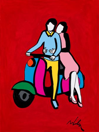 MARCO LODOLA (1955)Senza TitoloAcrilici su telacm 80x60x3,5Firma al fronte