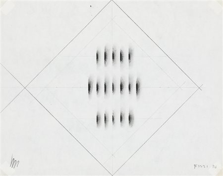 ENNIO FINZI (1931)Senza Titolo, 1976Matite su cartacm 22x28Firma e datazione...