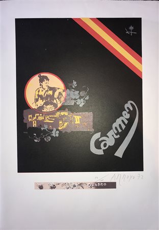 ARROYO EDUARDO Madrid 1937 - Madrid 2018 Senza titolo, 1972 Litografia su...