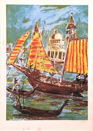 FO DARIO Sangiano 1926 - Milano 2016 J.P. scappa da Venezia litografia su...