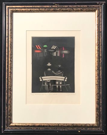 DJAK Belgrado 1942 - Novi Sad 2011 Uz obala (Lungo la costa), 1997 serigrafia...