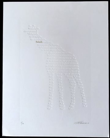 GRIBAUDO EZIO Torino 1929 Senza titolo calcografia e foglia d'oro 60x46 firma...