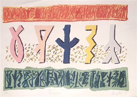 LICATA RICCARDO Torino 1929 - Venezia 2014 Licaone litografia su carta 50x35...