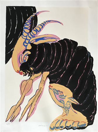 BRINDISI REMO Roma 1918 - Lido di Spina 1996 Pastorale serigrafia su carta...