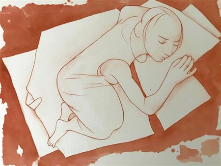 CASORATI FELICE Novara 1883 - Torino 1963 Senza titolo litografia a colori...