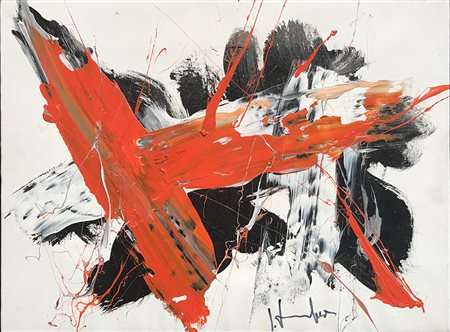 FORMICHETTI SILVIO Aquila 1969 Senza titolo acrilico su tela 40x30 firma in...