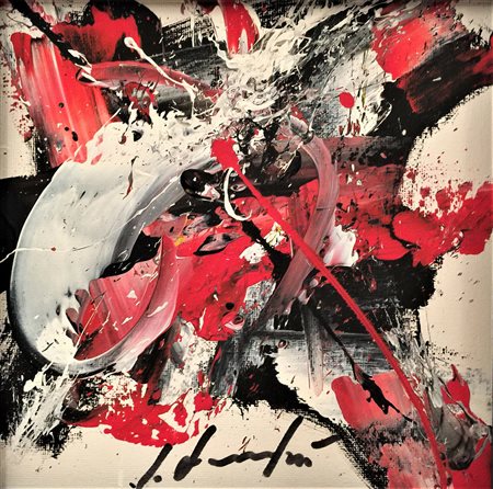 FORMICHETTI SILVIO Aquila 1969 Senza titolo acrilico su tela 20x20 firma in...