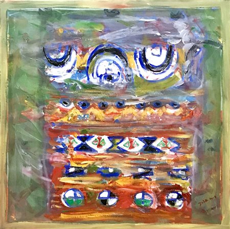 TIRLA GHEORGHE Pomezeu Bhor 1965 Composizione, 2007 olio su tela 70x70 firma...