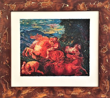 SASSU ALIGI Milano 1912 - Pollença 2000 Battaglia mitologica 1976 litografia...