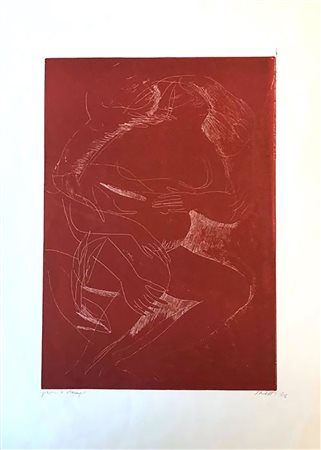 SAETTI BRUNO Bologna 1902 - Bologna 1984 Figure incisione su carta 50x70...