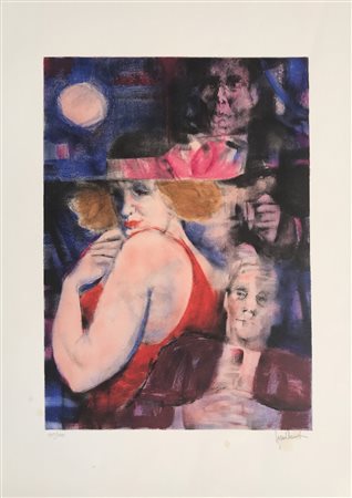 SQUILLANTINI REMO Stia 1920 - Firenze 1996 Senza titolo serigrafia su carta...