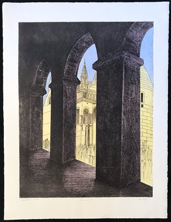 MULIÈRE Venezia litografia colorata a mano 80x60 Firma in basso a destra,...