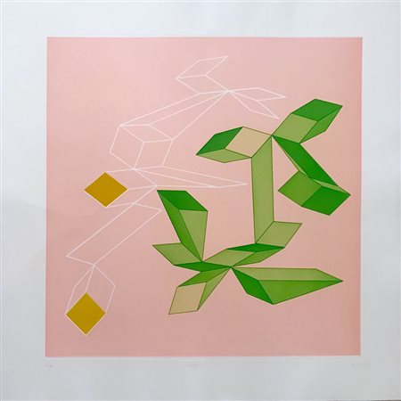 PERILLI ACHILLE Roma 1927 Wharpt, 1993 acquatinta su carta 70x70 firma e anno...