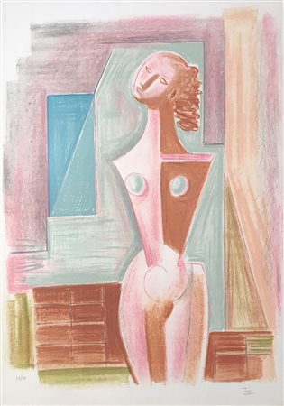 TOZZI MARIO Fossombrone 1895 - St. Jean du Gard 1979 Isabelle litografia su...