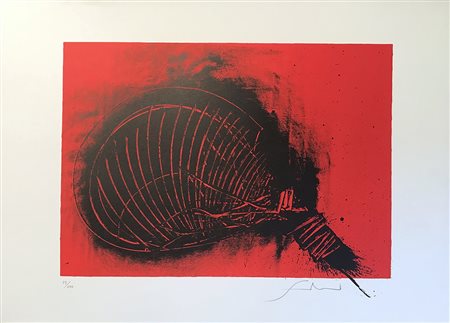 SCANAVINO EMILIO Genova 1922 - Milano 1986 Senza titolo serigrafia su carta...