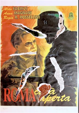 ROTELLA MIMMO Catanzaro 1918 - Milano 2006 Roma città aperta multiplo...