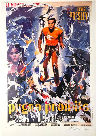 ROTELLA MIMMO Catanzaro 1918 - Milano 2006 Pugno Proibito serigrafia e...