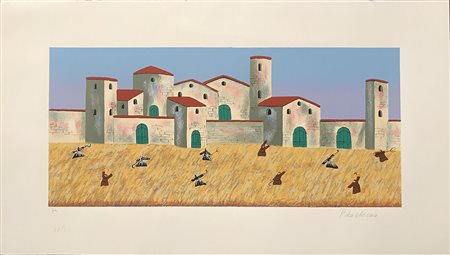 DA NORCIA PAOLO Ceraglio 1953 Estate serigrafia su carta 70x40 firma in basso...