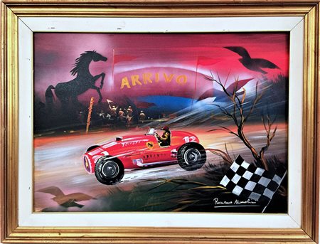 MUSSOLINI ROMANO Forlì 1927 - Roma 2006 La nostra Ferrari 2004 olio su tela...